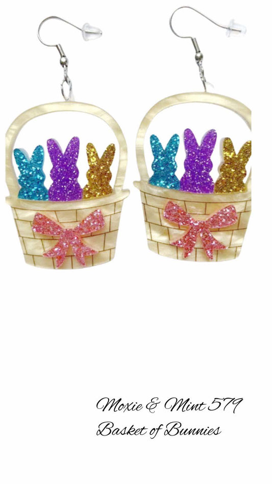 E611-5 Basket of Bunnies